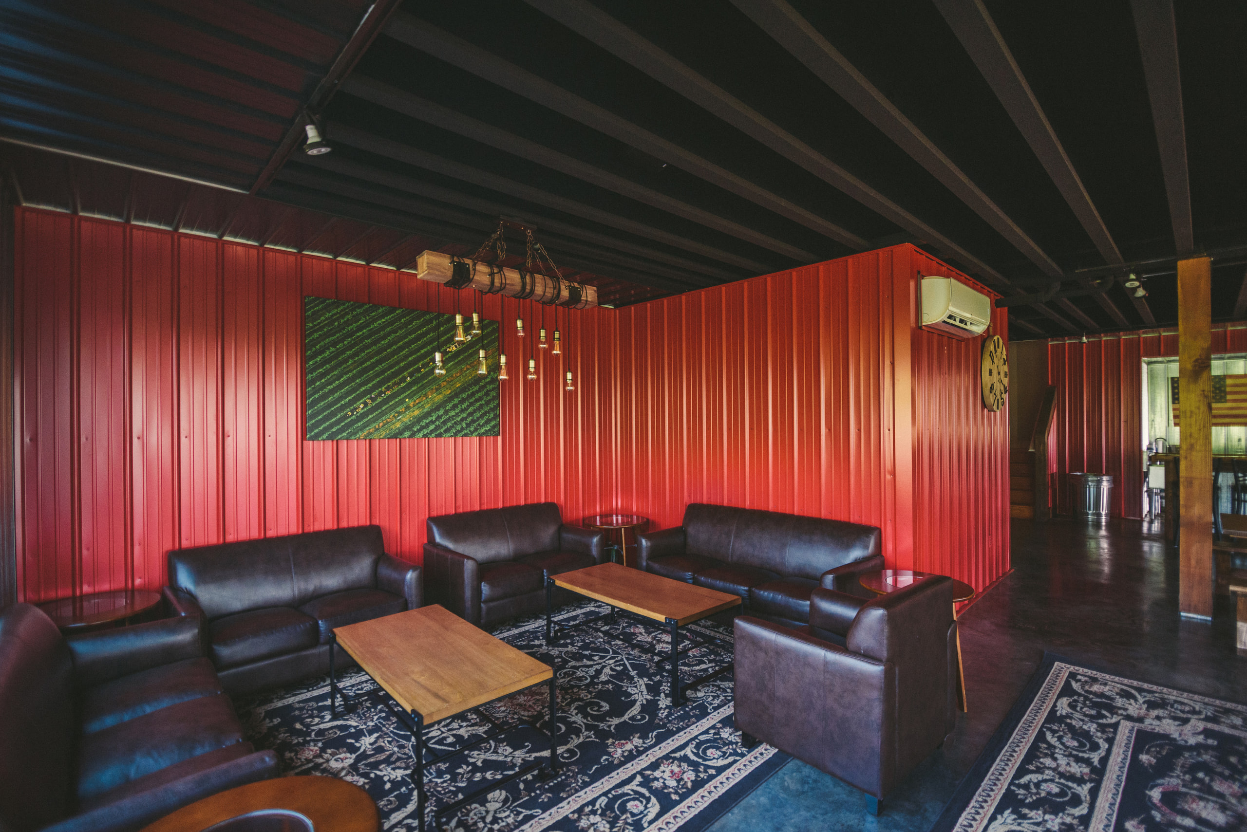 Red tasting room, color commits.
